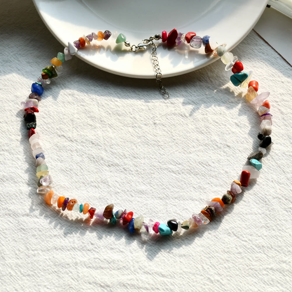 Elegant Polished Crystal Necklace - Lina