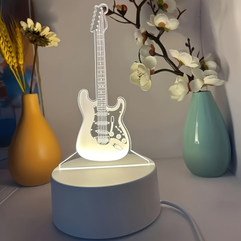MusicGlow – 3D Gitarr Nattlampa med Färgbelysning