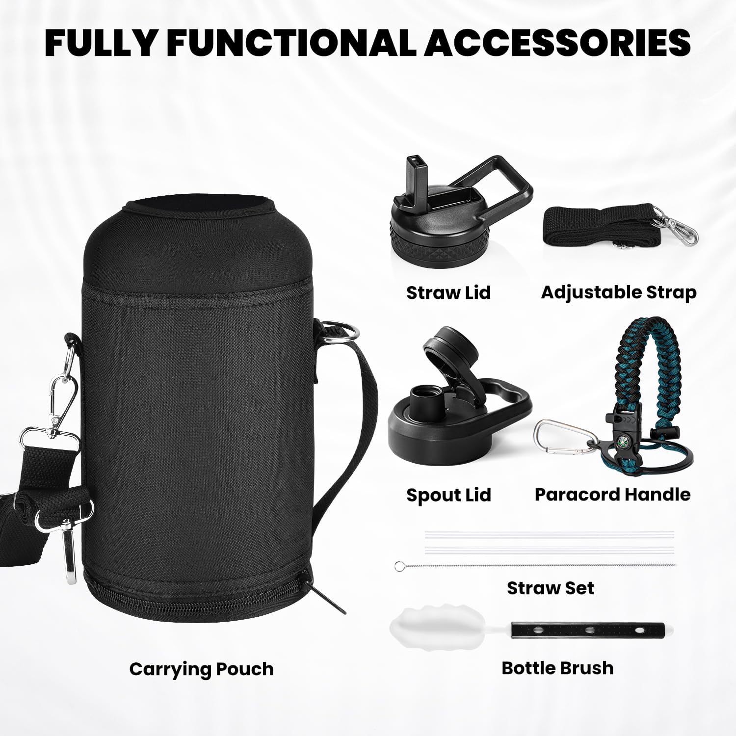 HydraPure – Sustainable Water Bottle with Paracord Handle