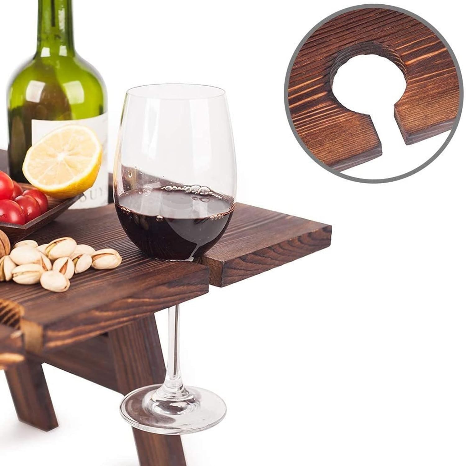 Wooden Wine Rack Table - Stylish Portable Wine Rack