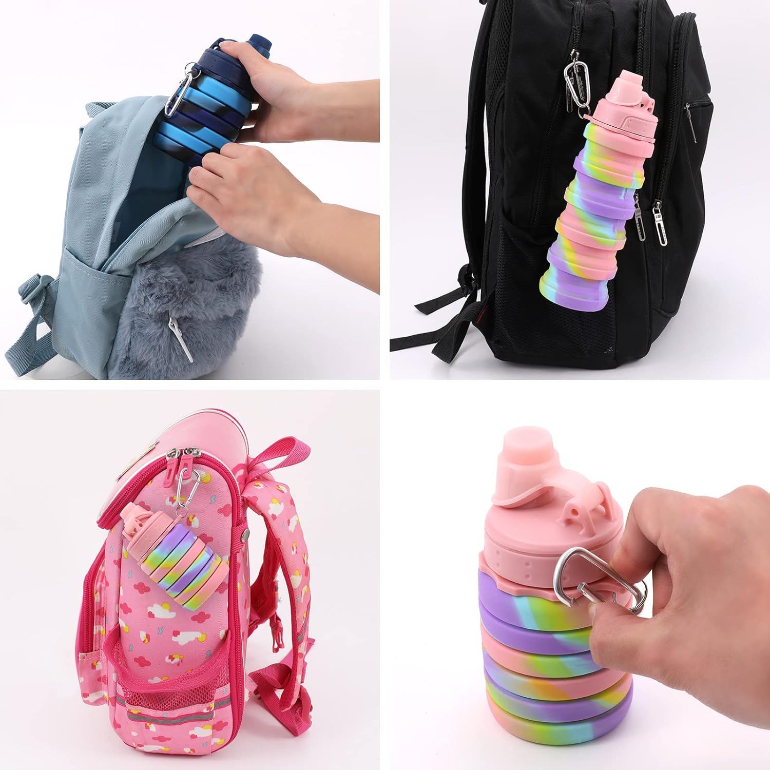 FlexiHydrate - Compact Collapsible Water Bottle for Travel