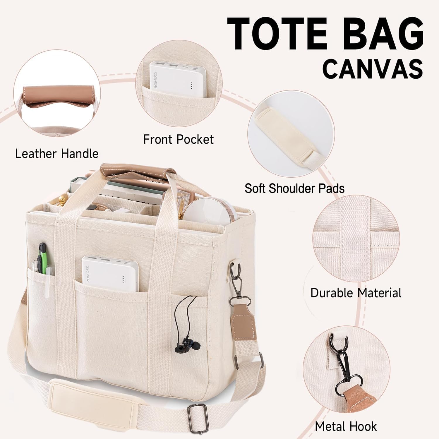 UrbanGrace – Stylish Canvas Tote Bag for Every Day