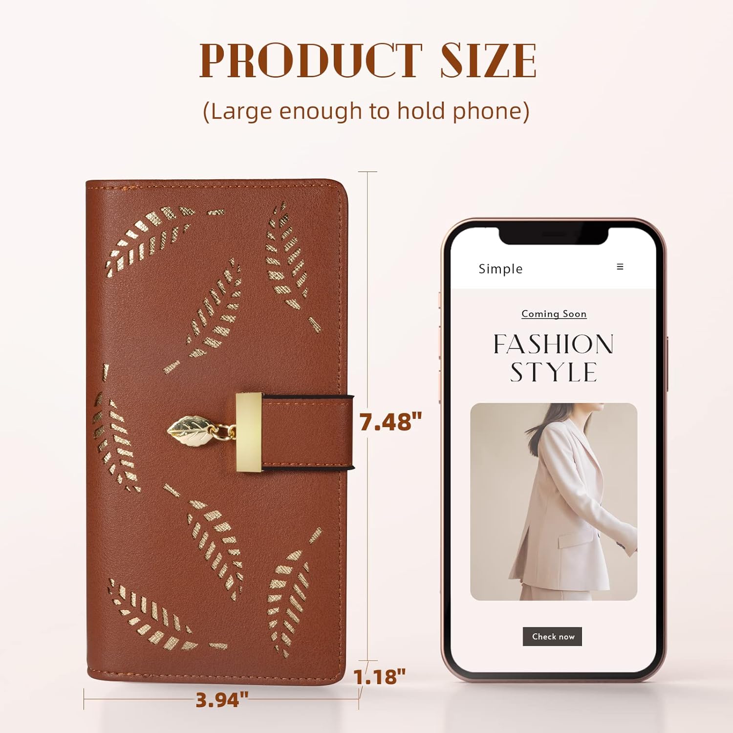 LeatherLeaf – Stylish Leather Wallet for Women