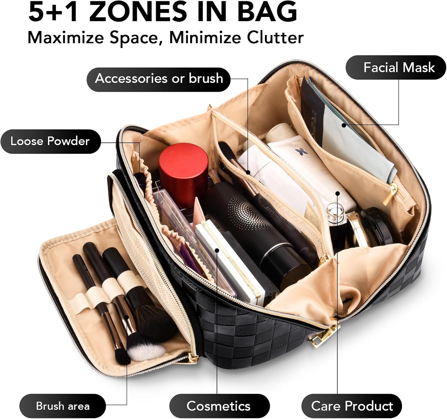 GlamBag - Waterproof makeup bag with large capacity