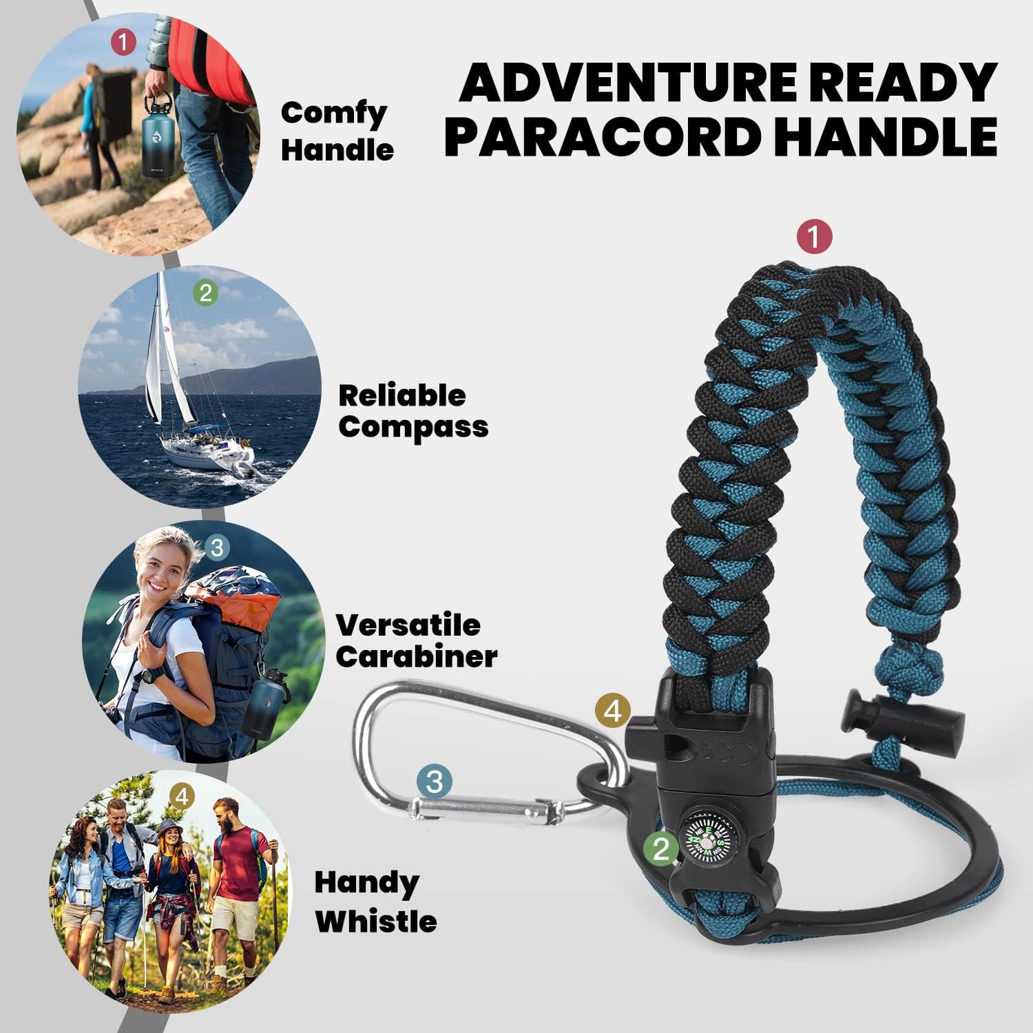 HydraPure – Sustainable Water Bottle with Paracord Handle