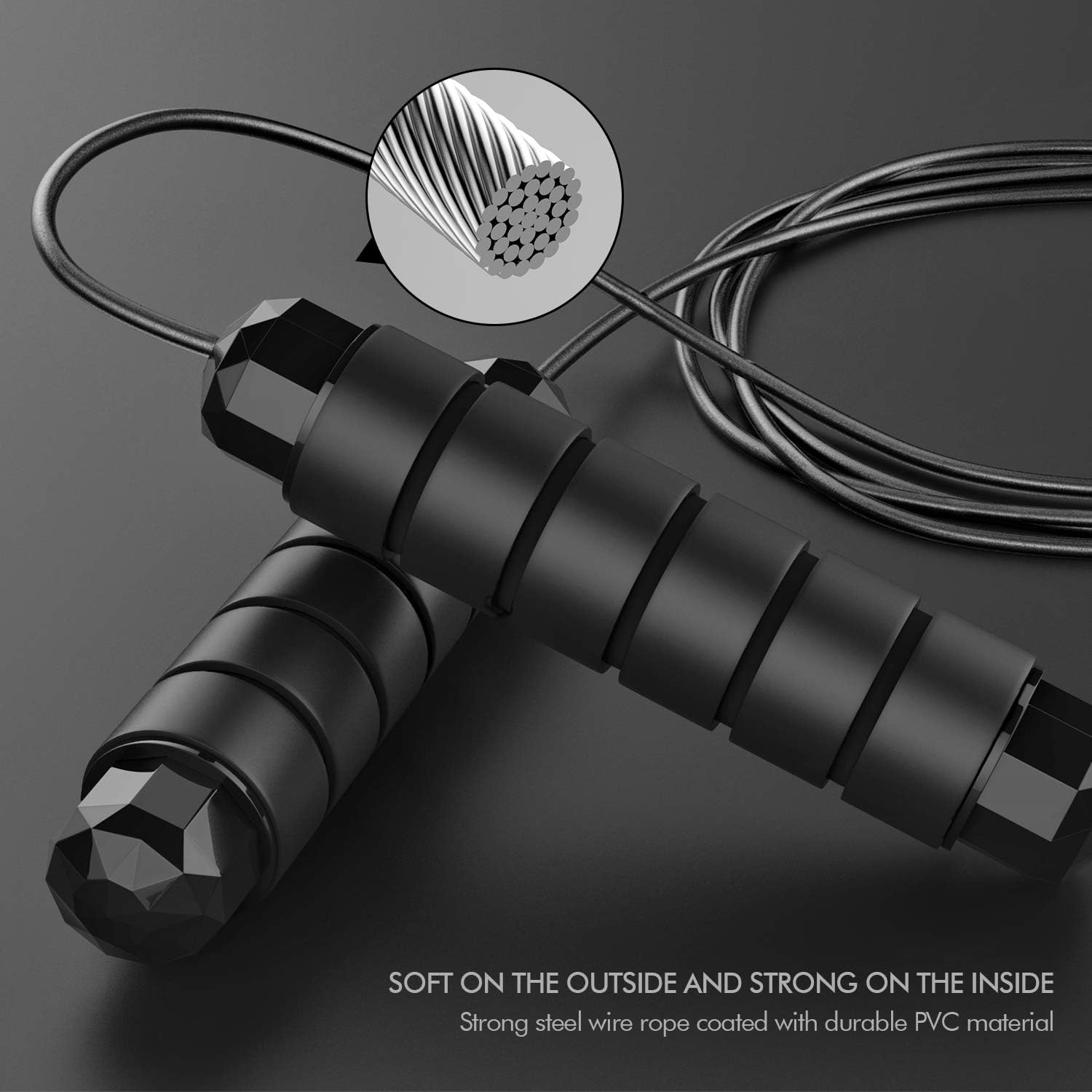 FlexiJump - Adjustable Tangle-Free Jump Rope for Exercise