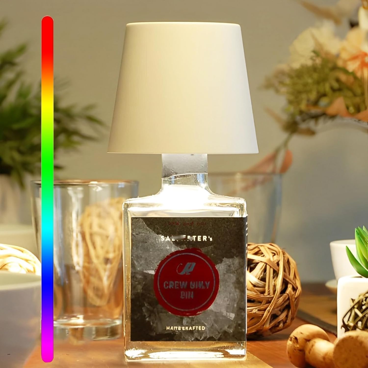 Elegant lighting bottle with touch control and USB charging