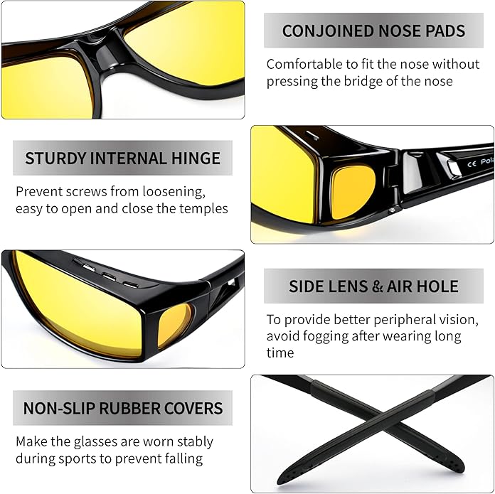 NightVision - Polarized Driving Glasses for Night Driving