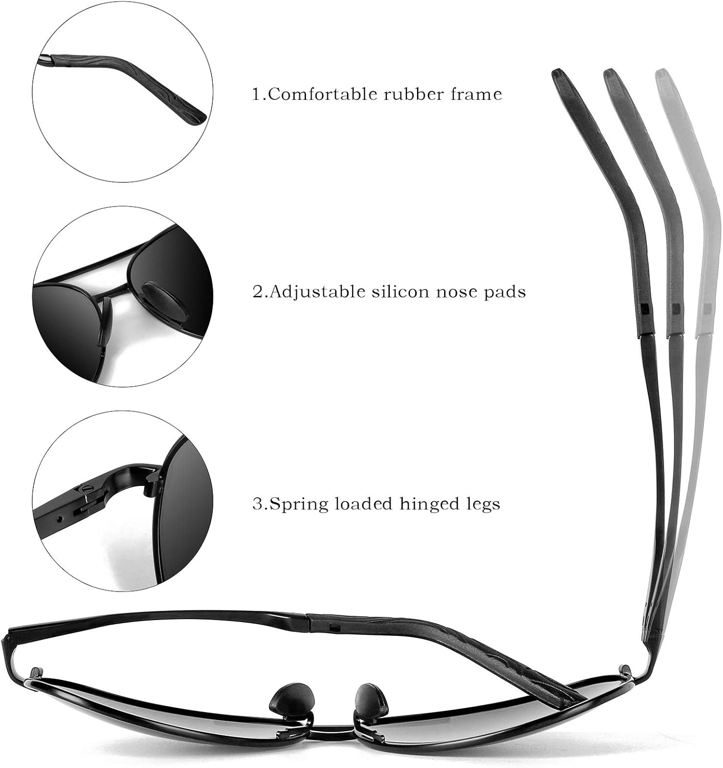 Joey – Luxe Polarized Pilot Frame Sunglasses