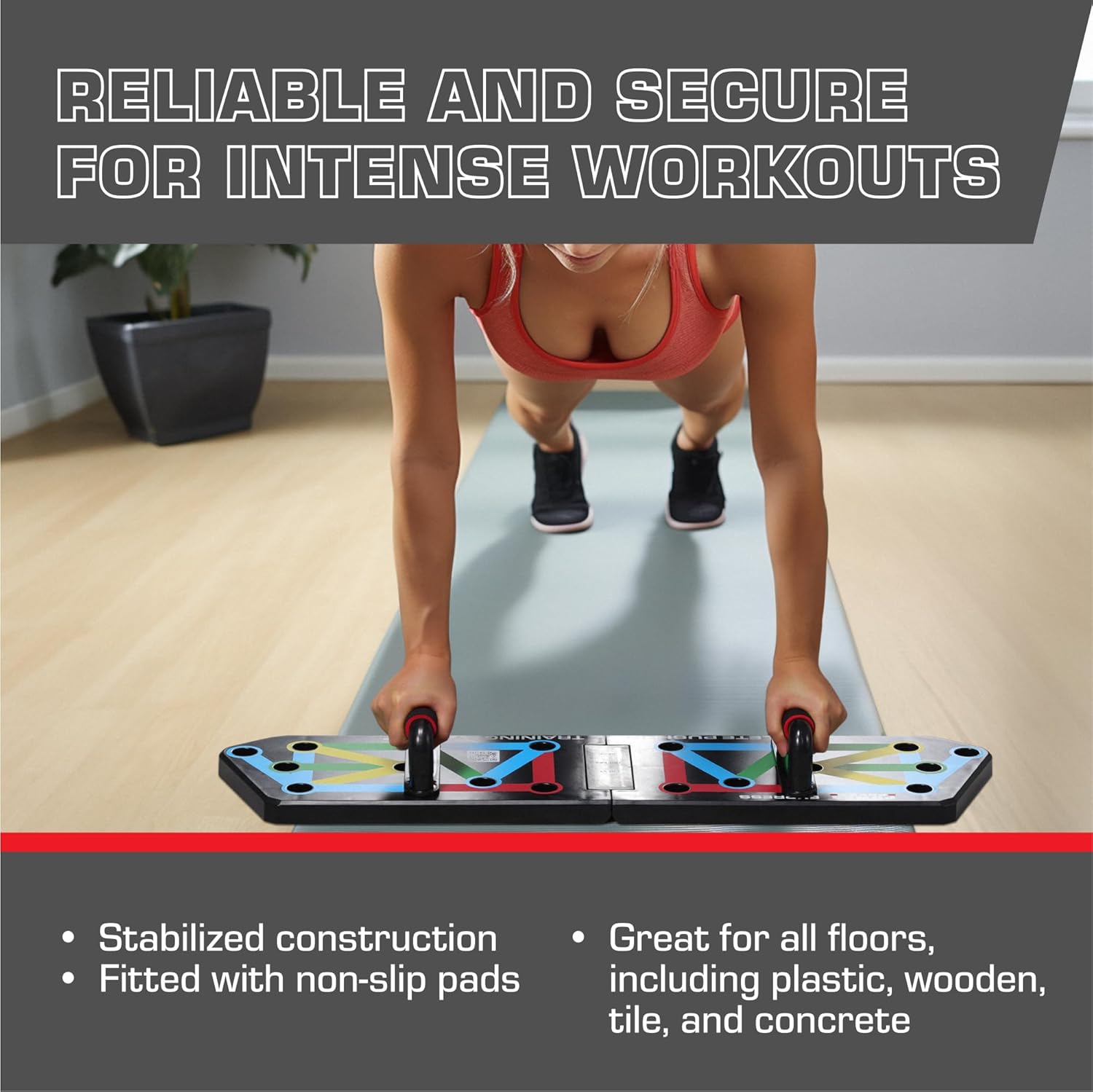 FlexiFit - Foldable Push-Up Training Table with Color Coding