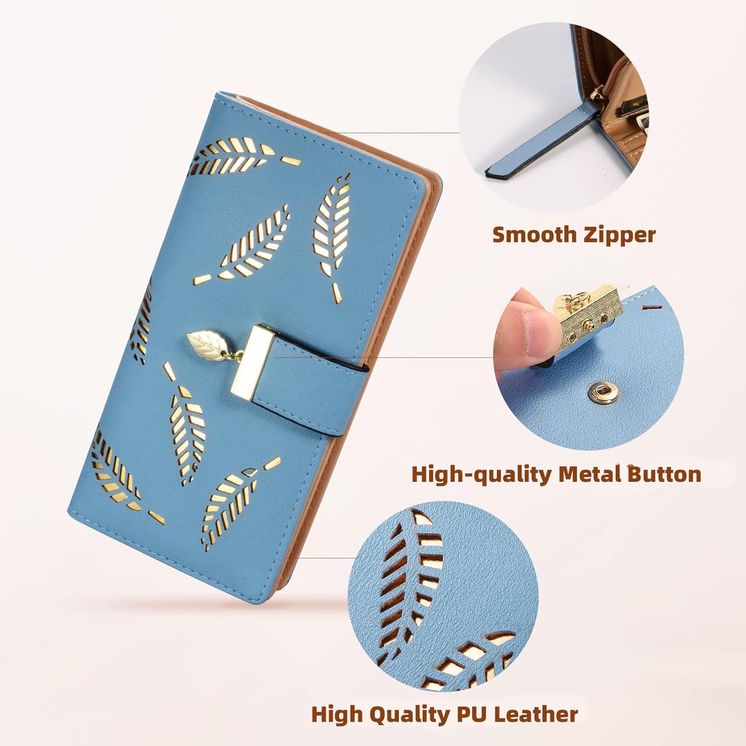 LeatherLeaf – Stylish Leather Wallet for Women