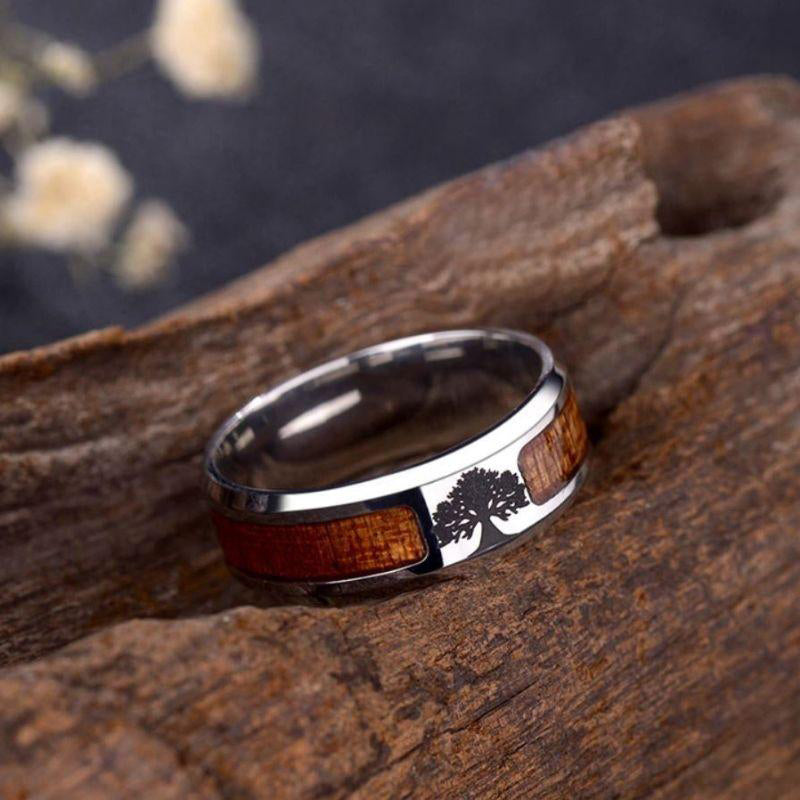 Elegant RVS Tree of Life Ring for Women - Elina