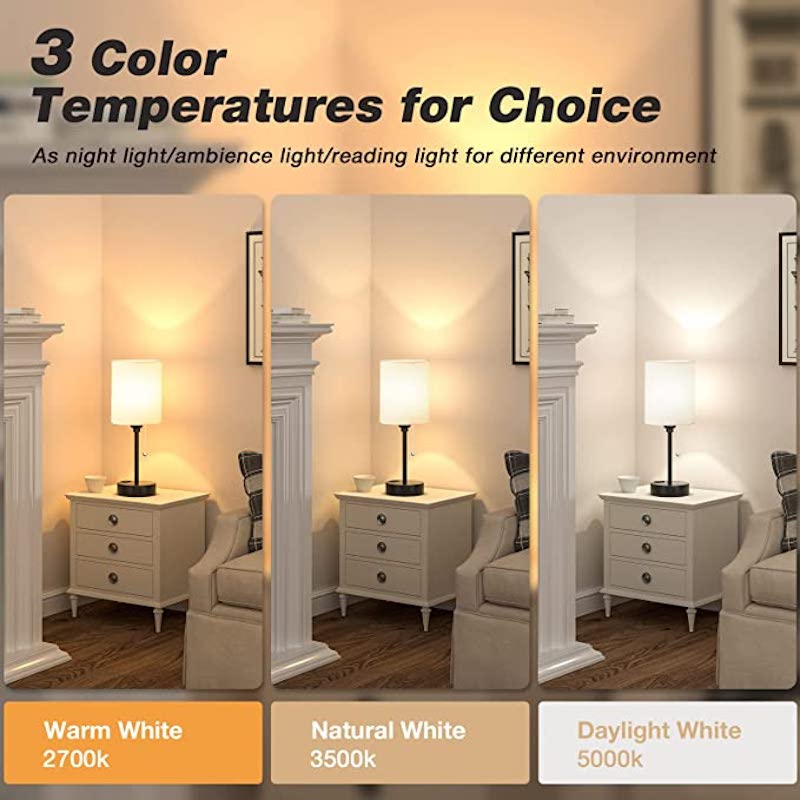 Elegant table lamp with smart charging options and three colors