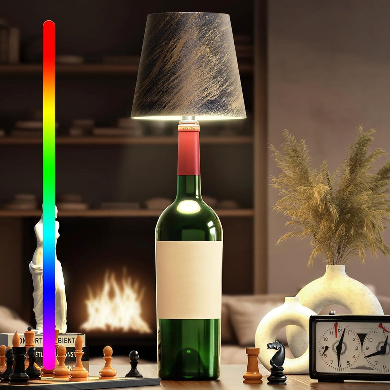 Elegant lighting bottle with touch control and USB charging