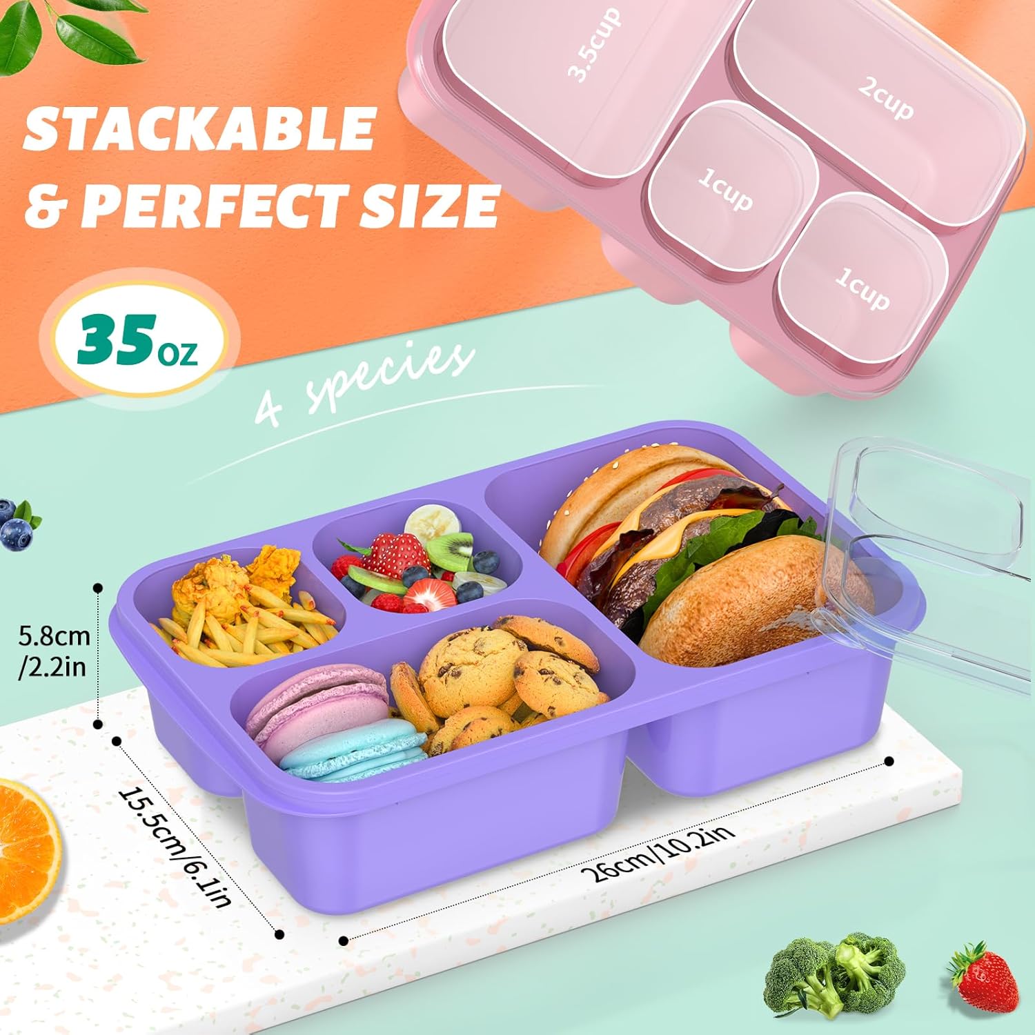 BentoBox - Stylish Meal Container Set 4-pieces
