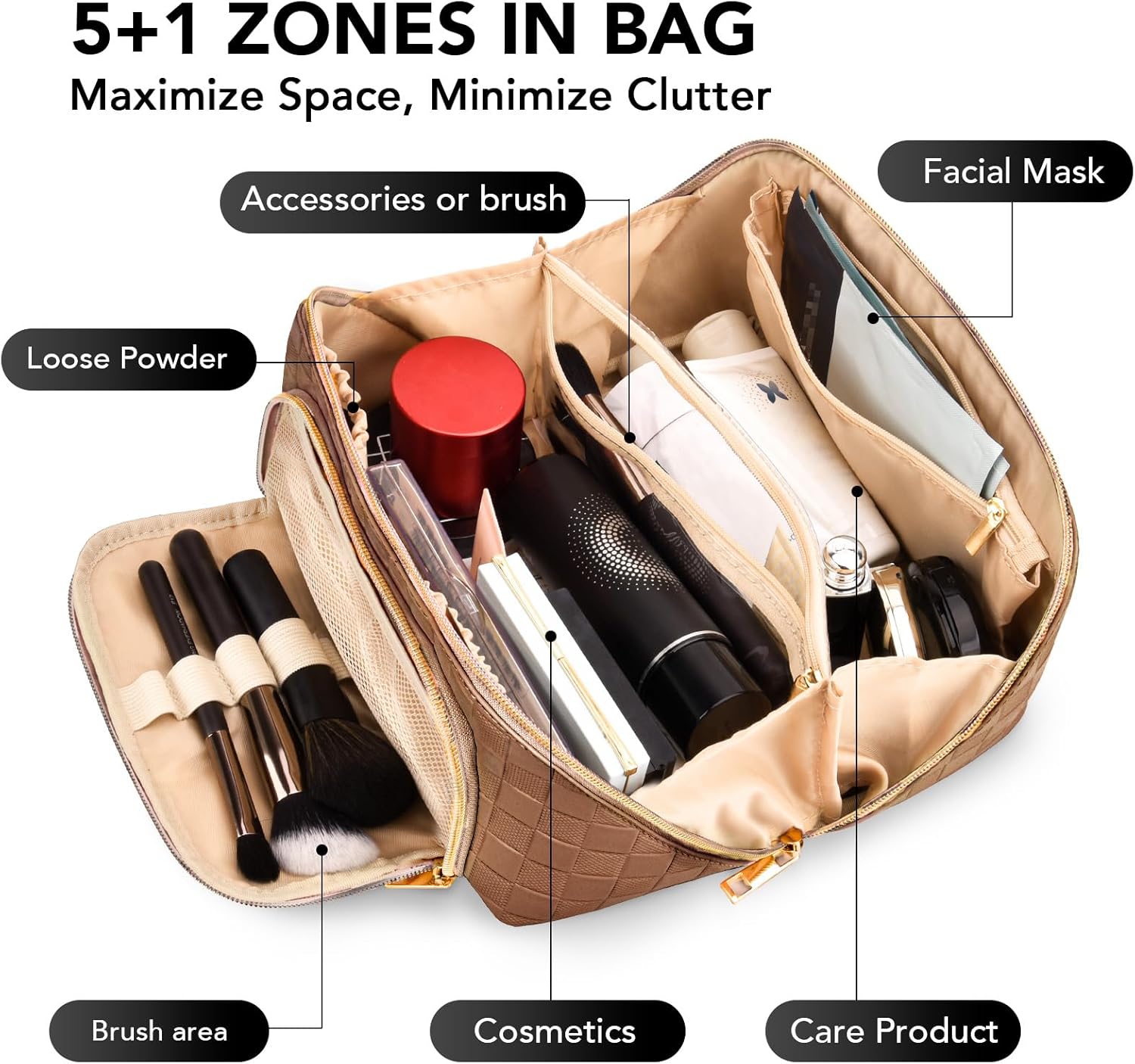 GlamBag - Waterproof makeup bag with large capacity