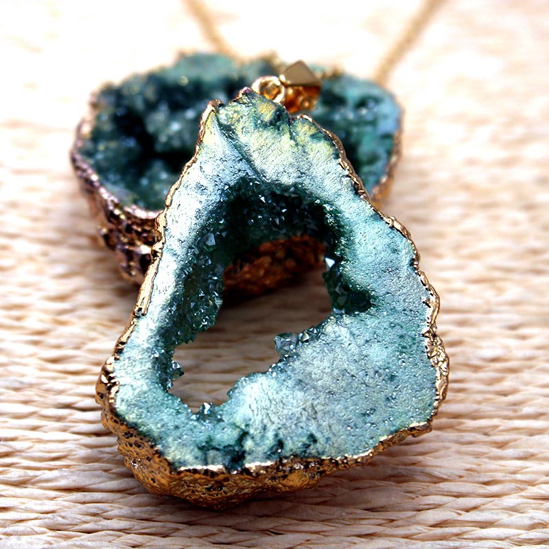 Gaia Natural Crystals Geode Hanging Decoration