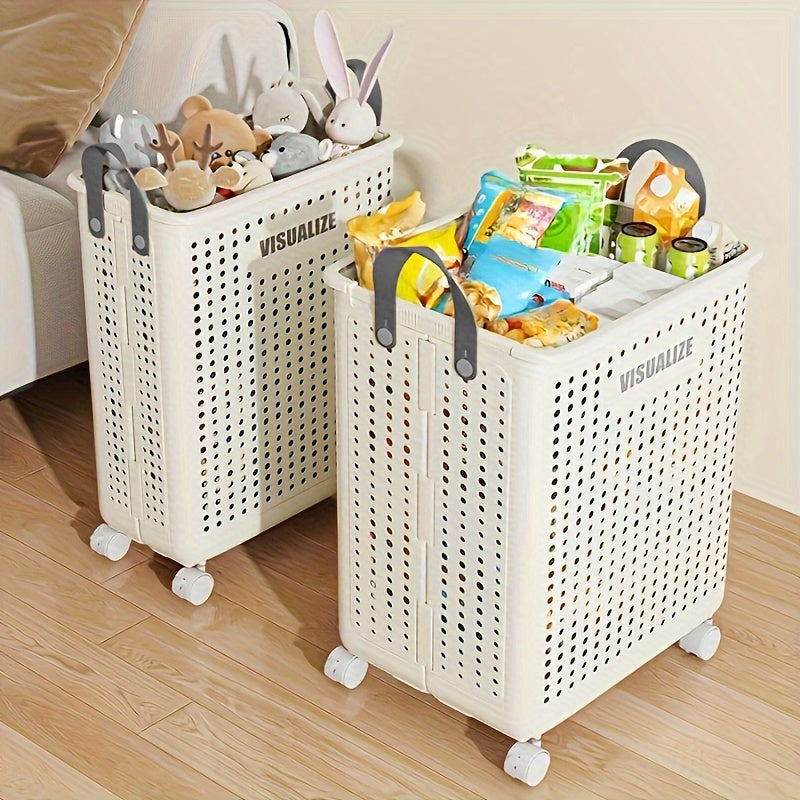 Efficient – Foldable Laundry Basket with Wheels for Easy Transport