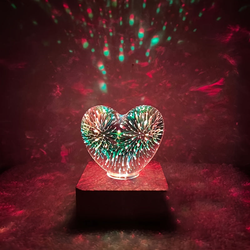 FireworkLight - 3D LED Heart Lamp for Romantic Mood Lighting