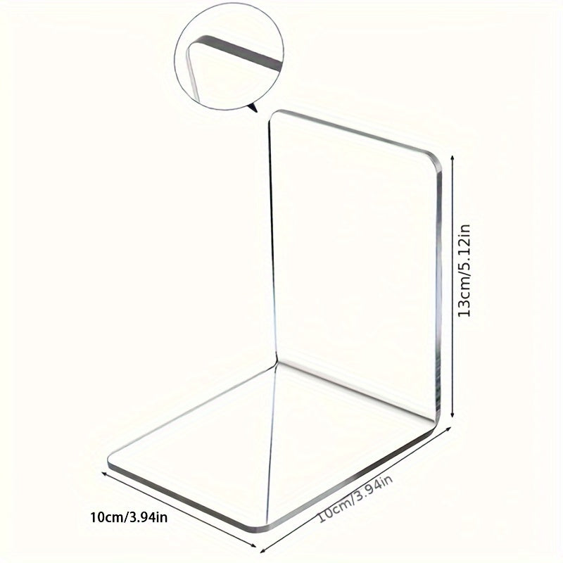 ClearView - Elegant L-Shaped Acrylic Bookshelf