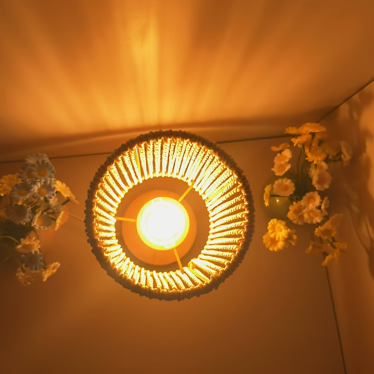 BarrelGlow Lamp - Wooden Design with Striped