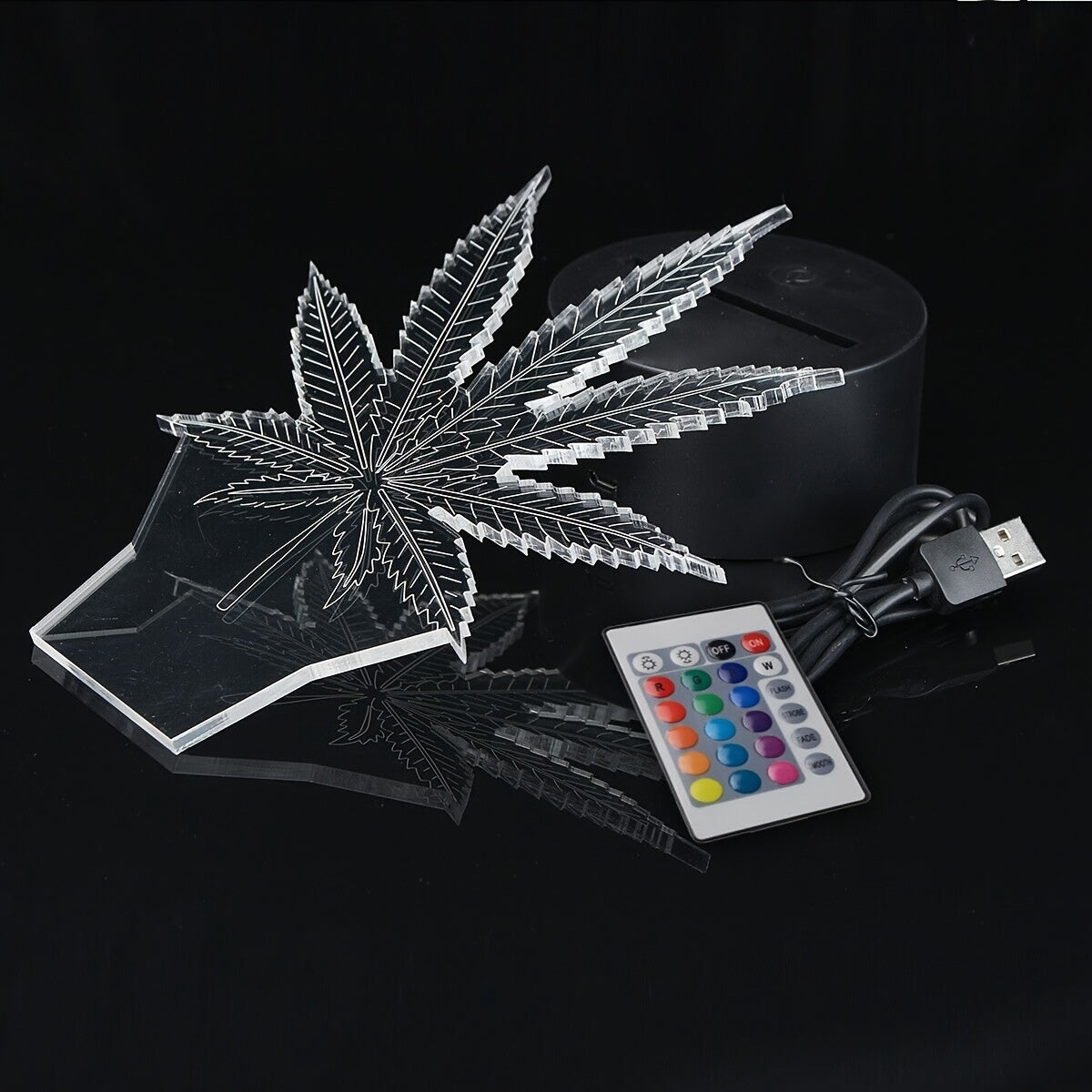 HempGlow - 3D Acrylic Table Lamp Night Light