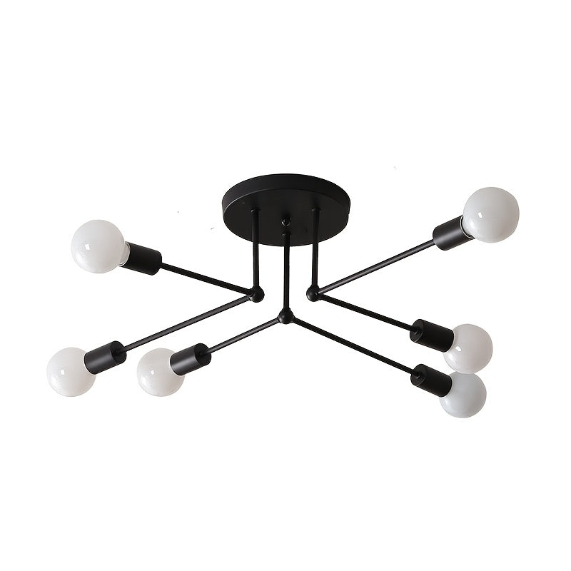 RetroGlow - Industrial 6-Light Ceiling Light