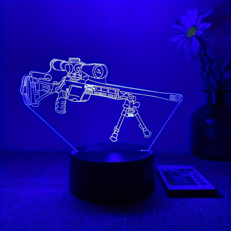 LumiGlow – 3D LED Night Light Black Gunmetal 16 Colors
