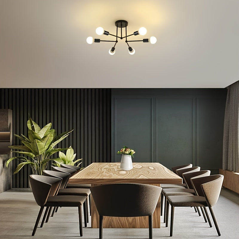 RetroGlow - Industrial 6-Light Ceiling Light