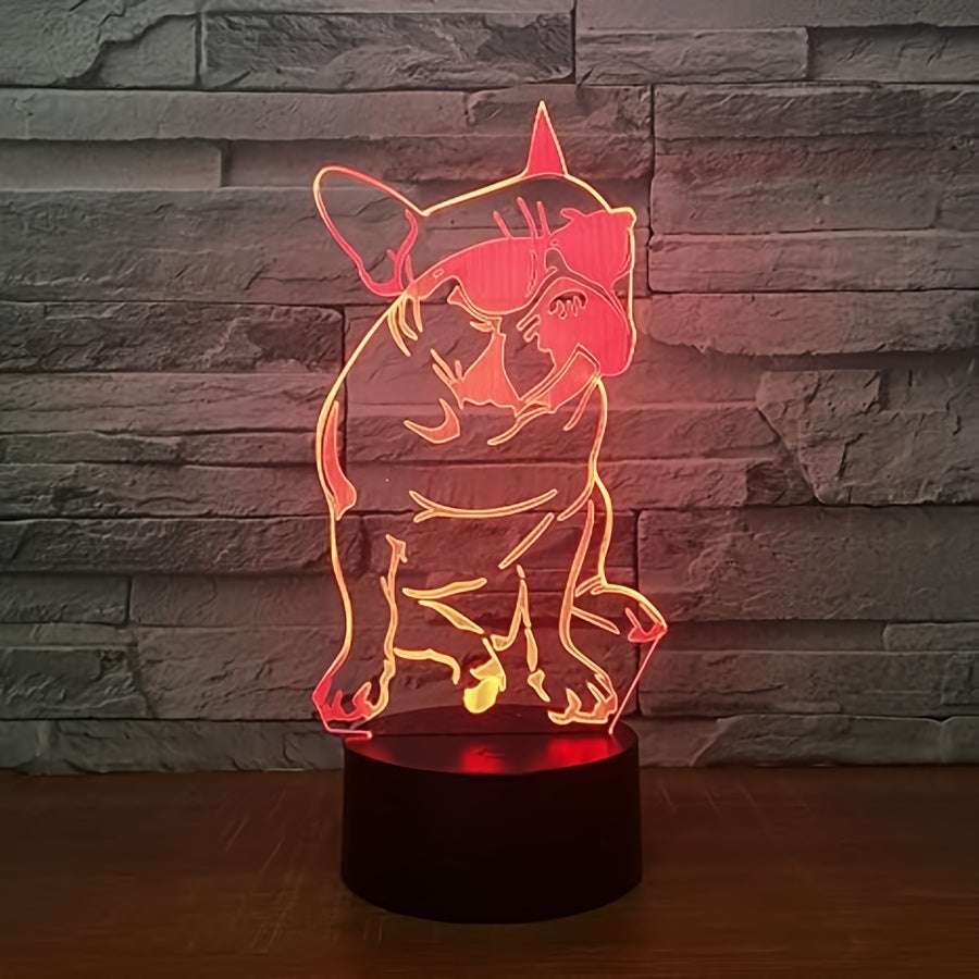 DecoBulldog - 3D French Bulldog Lamp with Colors