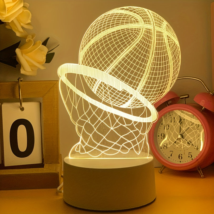 IllusionGlow Lamp – 3D LED Basketball Table Lamp