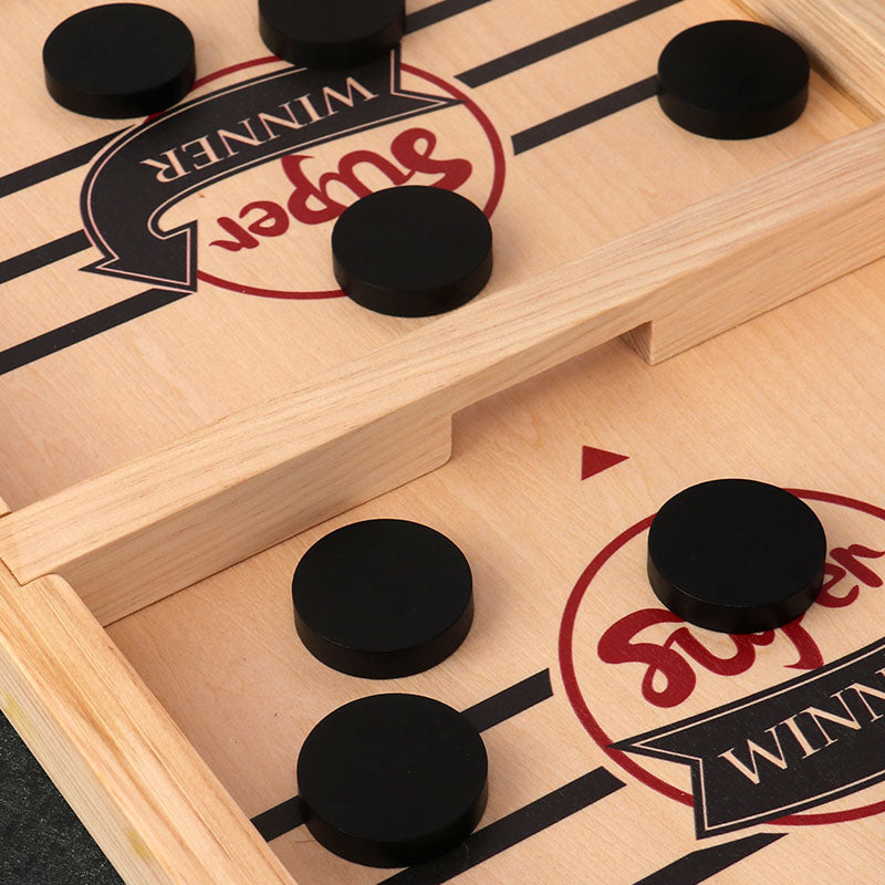 PlayFun – Reversible Sling Puck Board Game Double Sided for Family
