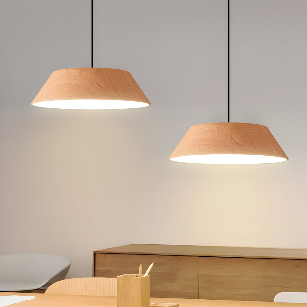 HarmonyGlow Pendant Lamp - Luxurious Wooden LED Pendant Lamp with Japanese Influence