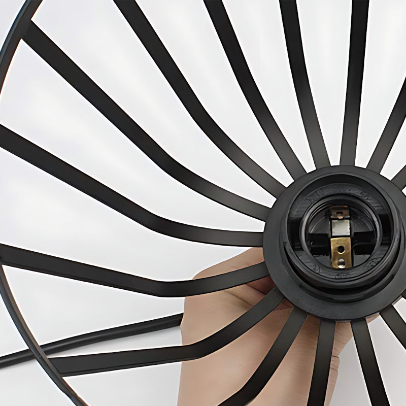 IronSphere Pearl - Black Industrial Iron Pendant Lamp for Modern Interiors