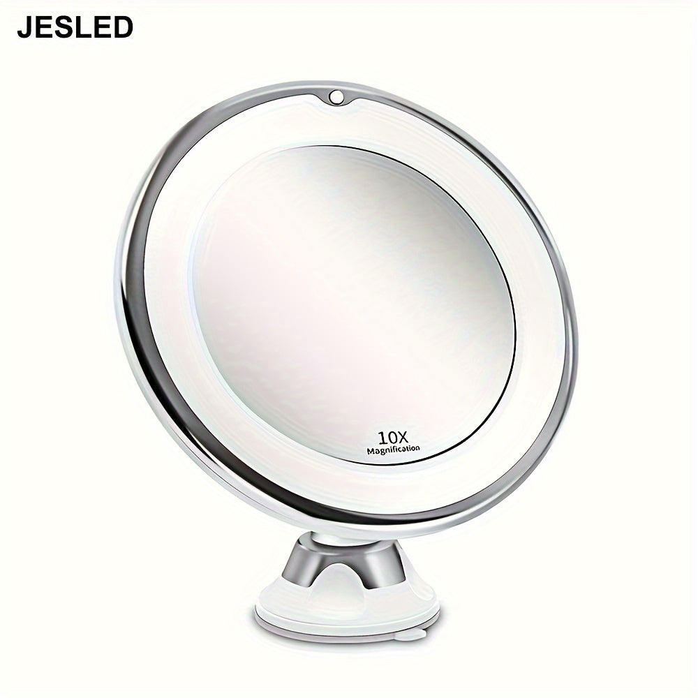 JESLED 10X – Rotating Makeup Mirror with Lighting