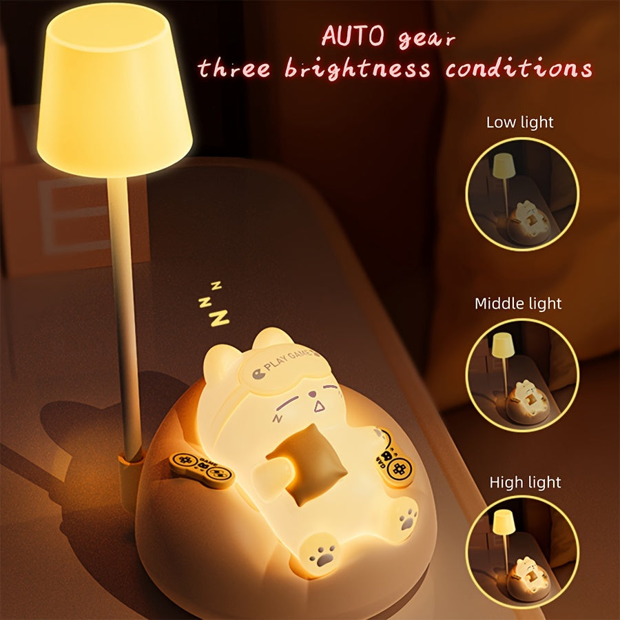 GlowCharge Lamp - Rechargeable LED Night Light with USB