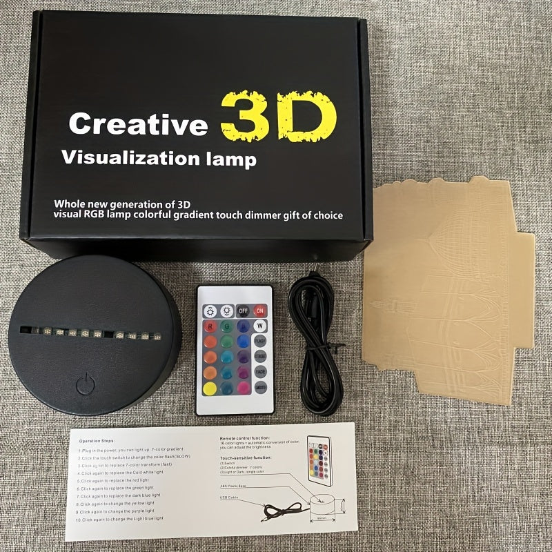 GlowSphere Lamp – 3D Night Light with Remote Control