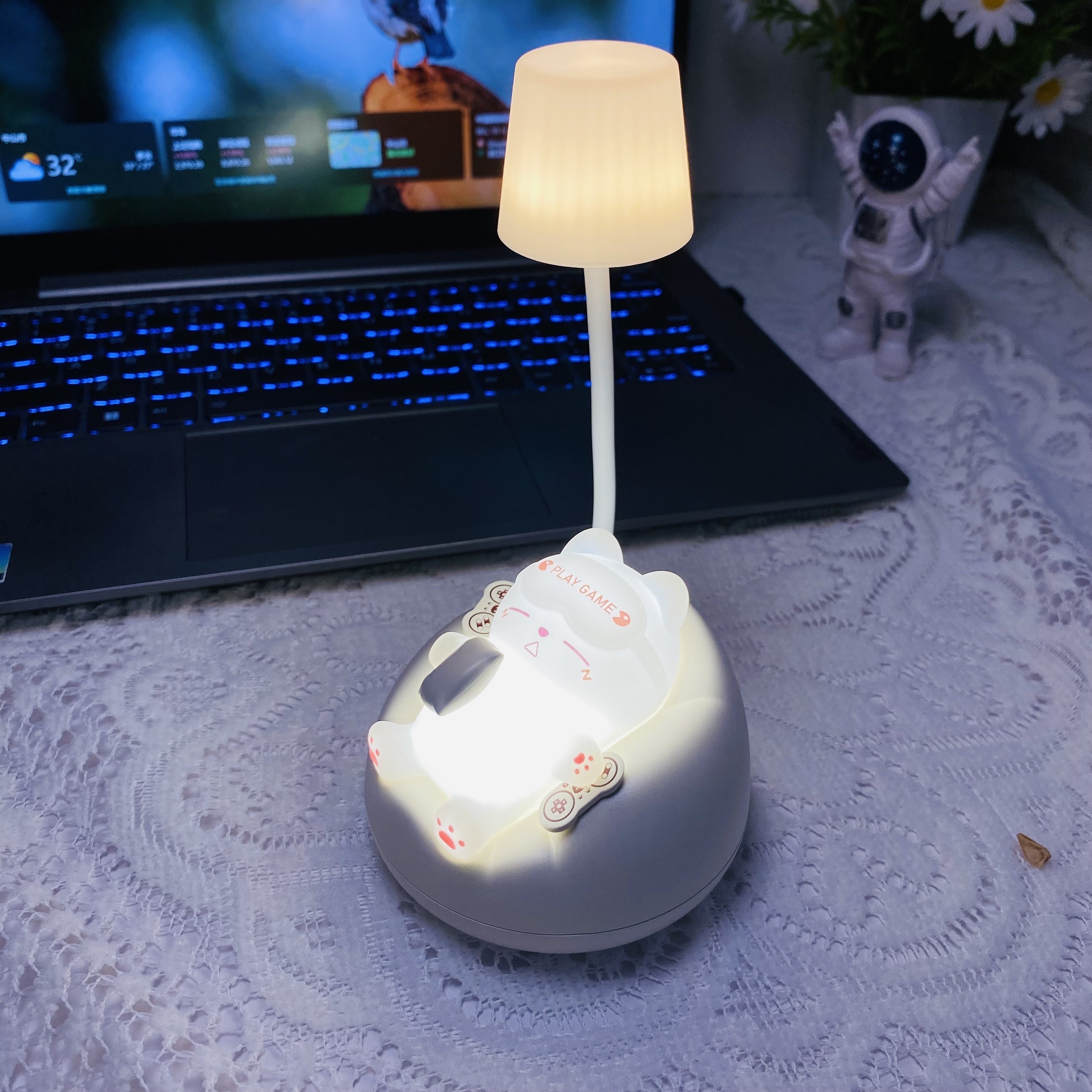 SleepyKitten Lamp - USB Rechargeable LED Night Light