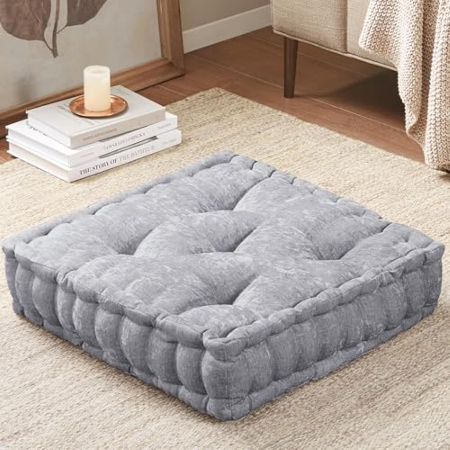 ZenComfort - Luxurious Chenille Meditation Cushion for the Floor