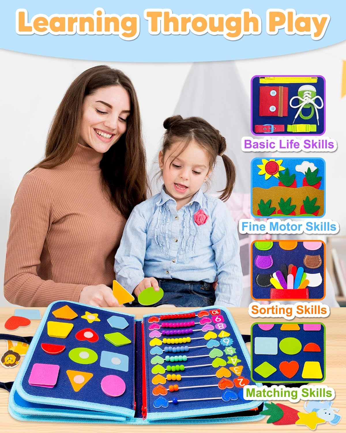 Interactive Blue Play Table for Kids - Learning and Fun for Little Ones