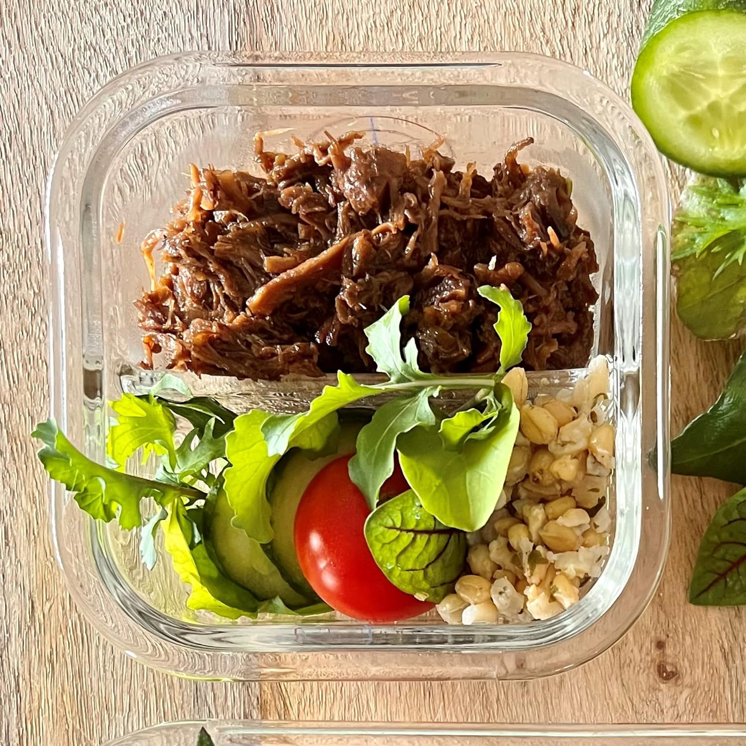 PortionMaster - Set of 3 glass containers for bariatrics