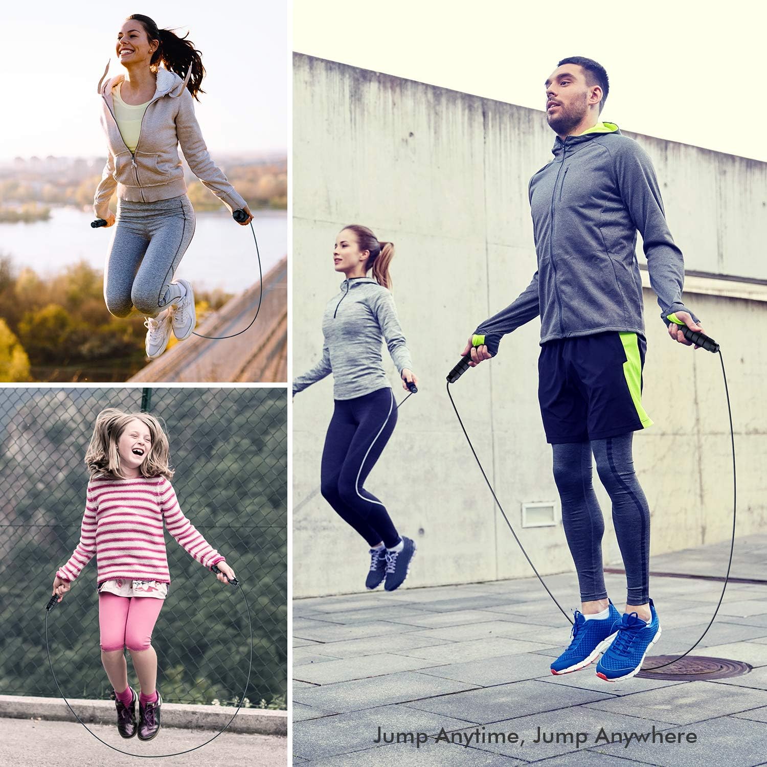 FlexiJump - Adjustable Tangle-Free Jump Rope for Exercise