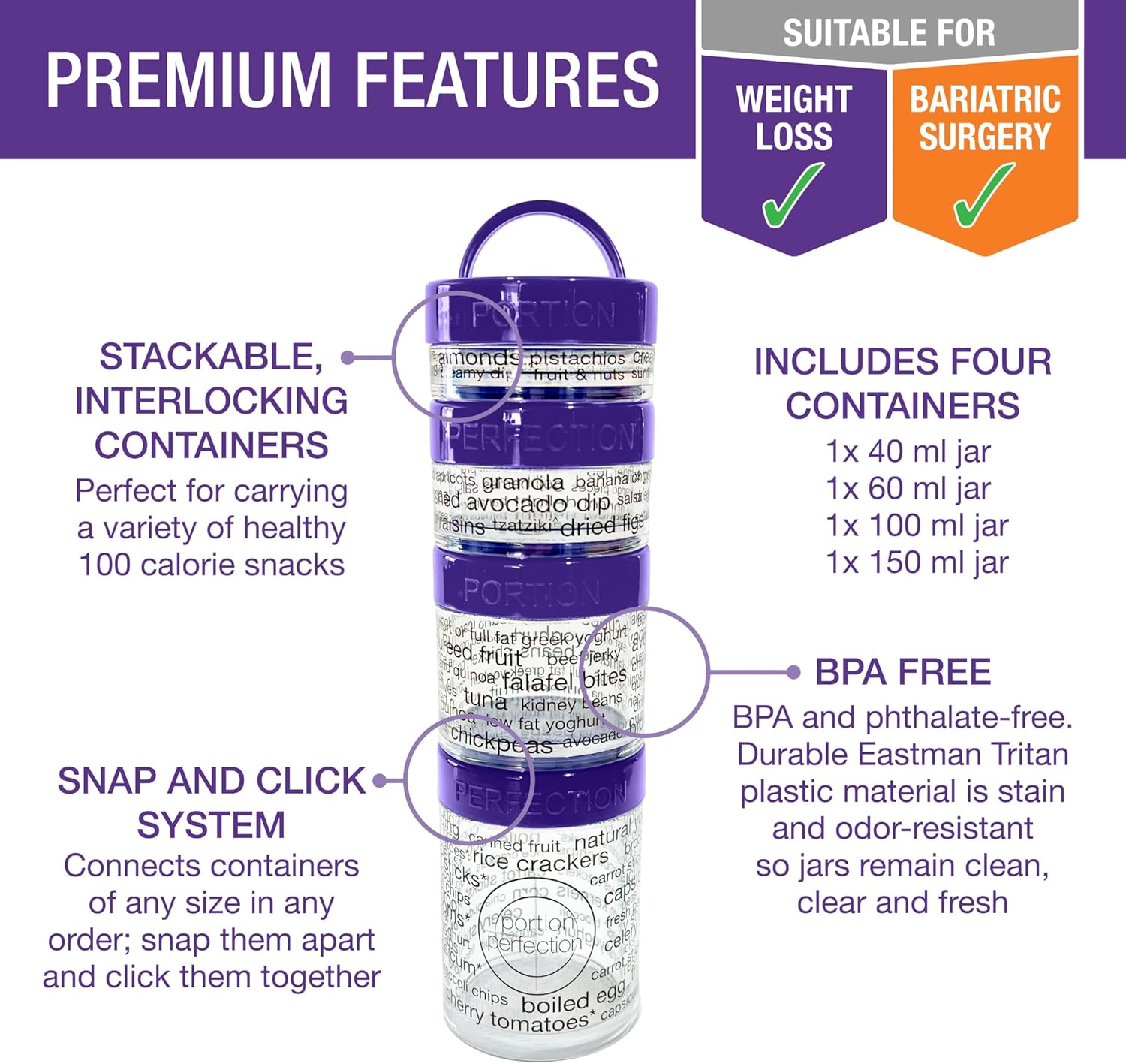 PortieMaster - Stackable Control Containers for Snacks