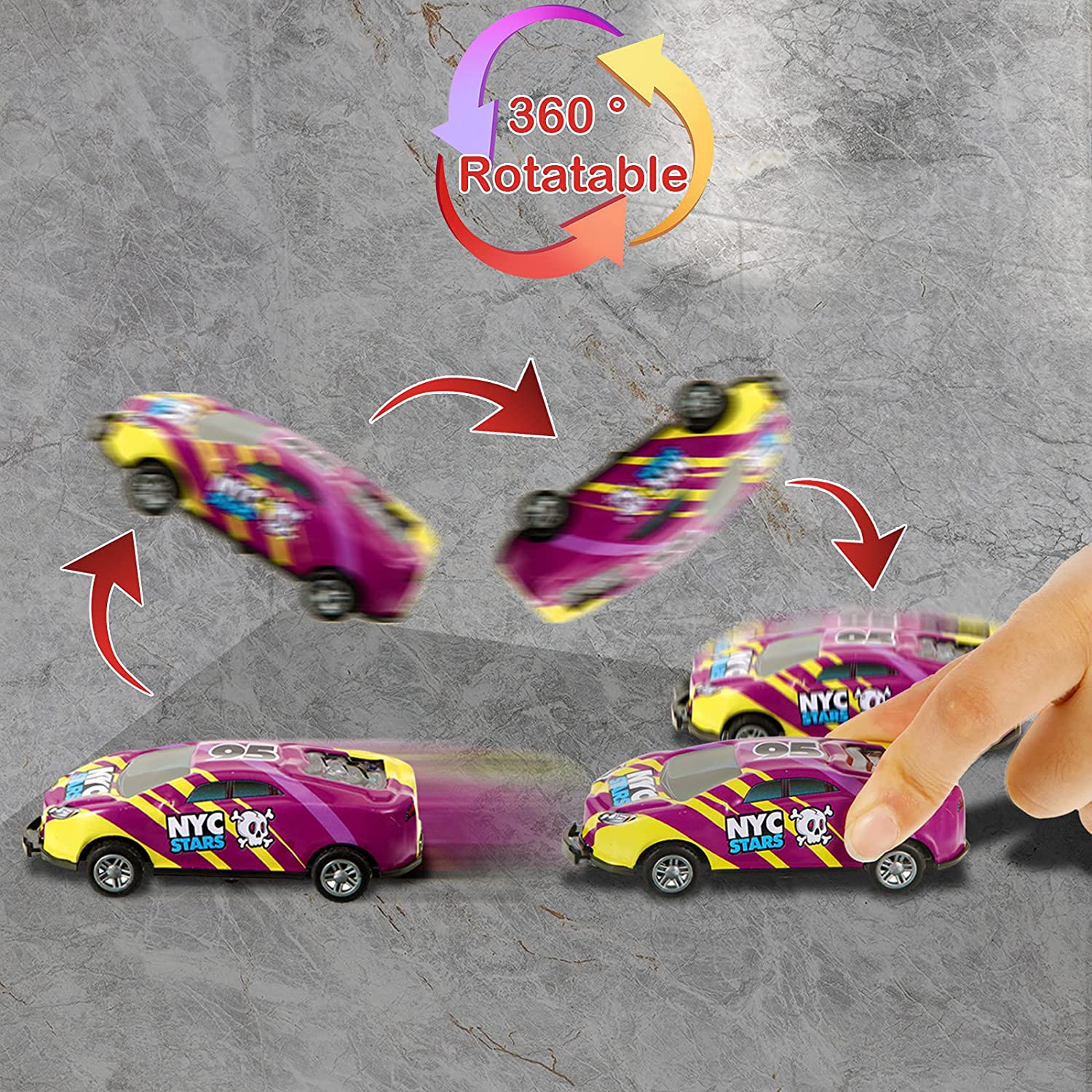 TurboStunt Racer - Högfarts Le ksak Stuntauto