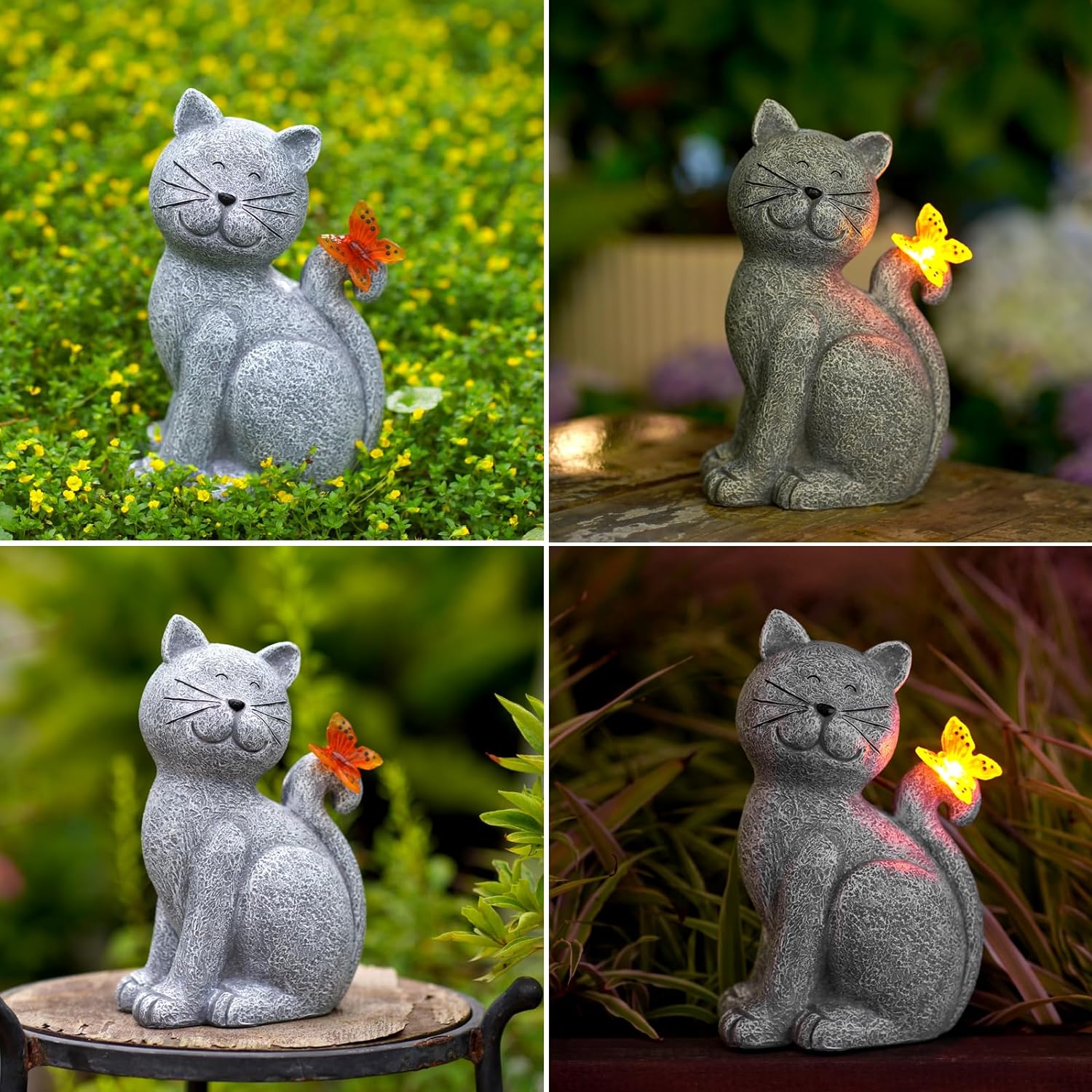 EnchantedCat - Elegant Decorative Cat for Outdoor Space