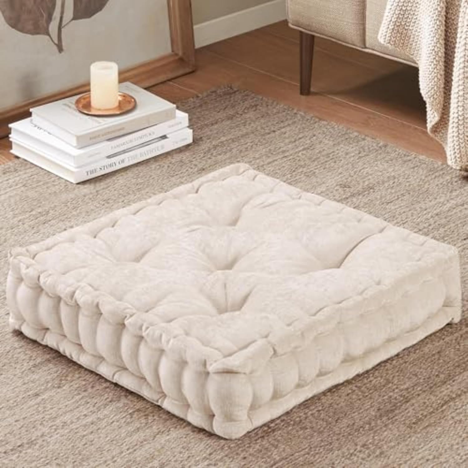 ZenComfort - Luxurious Chenille Meditation Cushion for the Floor