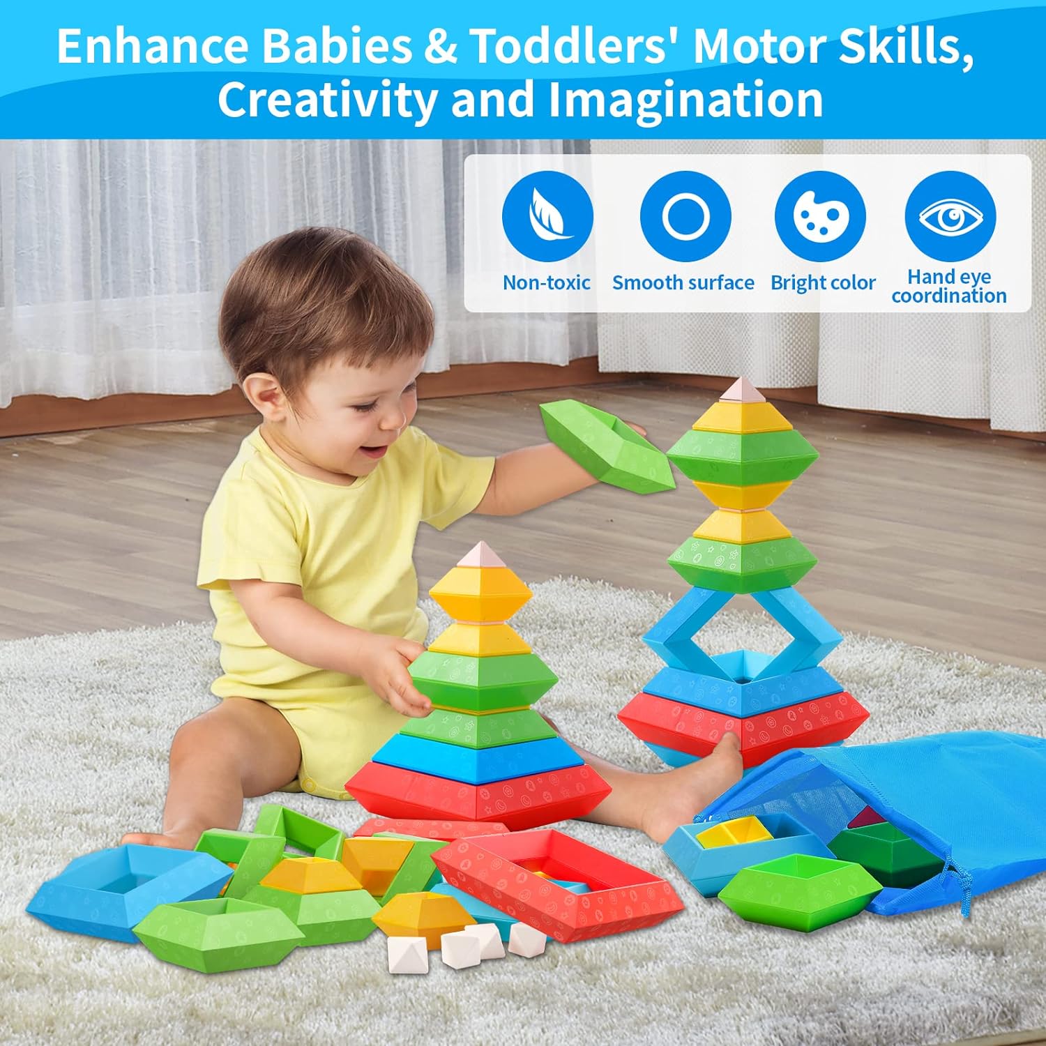 Multifunctional Montessori Blocks - Stimulates Creativity for Children