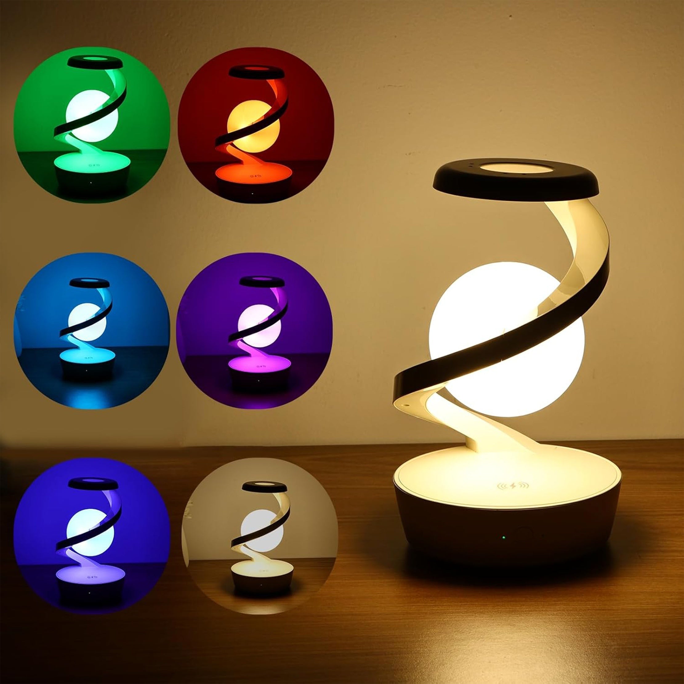 GestureGlow Lamp - RGB LED with Wireless Charging
