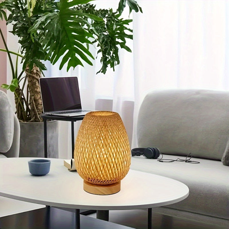 BambooGlow – Handmade LED Table Lamp with USB