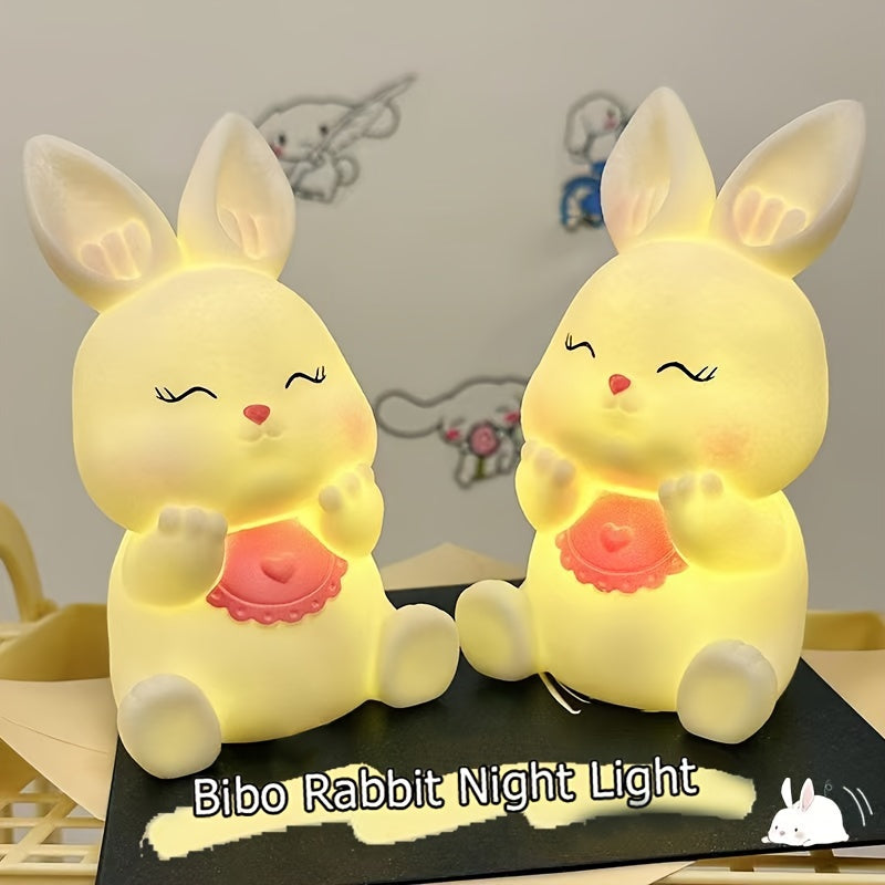 Cute Rabbit Family - Charming LED Table Lamp for Bedroom